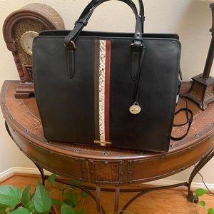 NWT Brahmin black Tia and matching Jane wallet